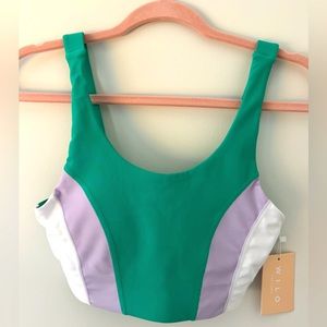 NWT Wilo the label Sports Bra Size Small Green Apple